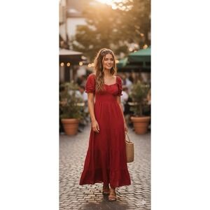 hollister open back maxi dress Hollister Co. CHAIN BARE OPEN BACK MAXI DRESS - Maxi dress - macaron/yellow